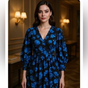 The Kooples Dots and Roses Mini Dress silk! Sold out NWT Retail $525 size 1 / sm